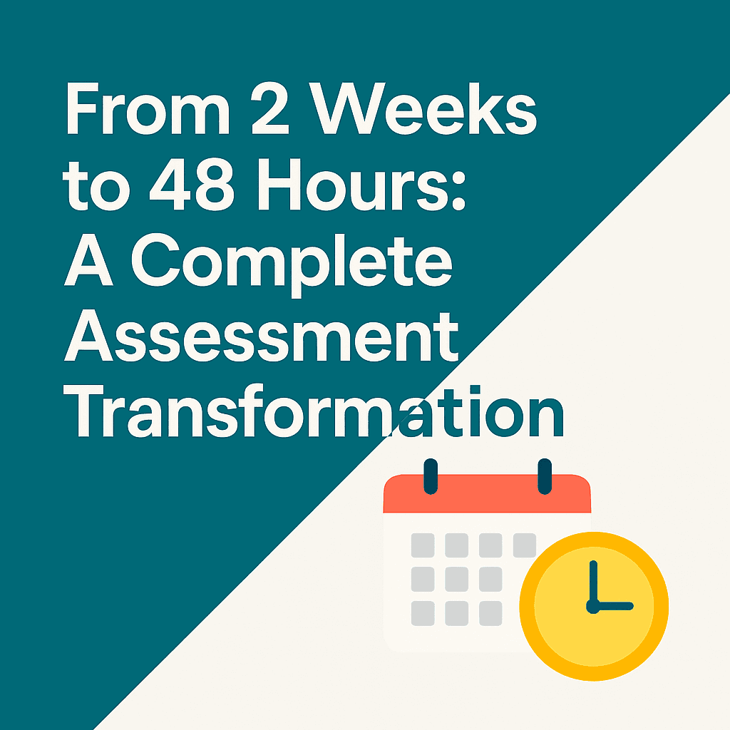From 2 Weeks to 48 Hours: A Complete Assessment Transformation